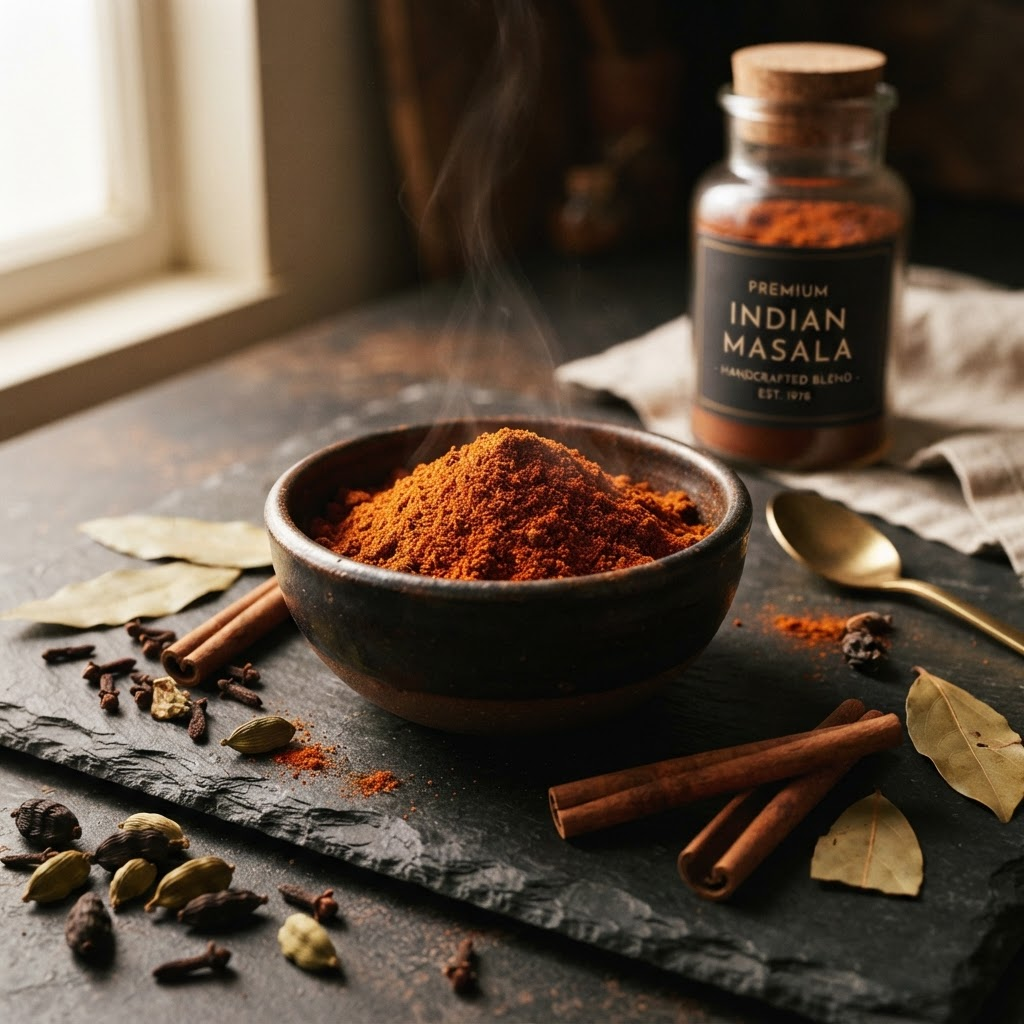 Foodwud spice range — turmeric, chilli, coriander and masala blends